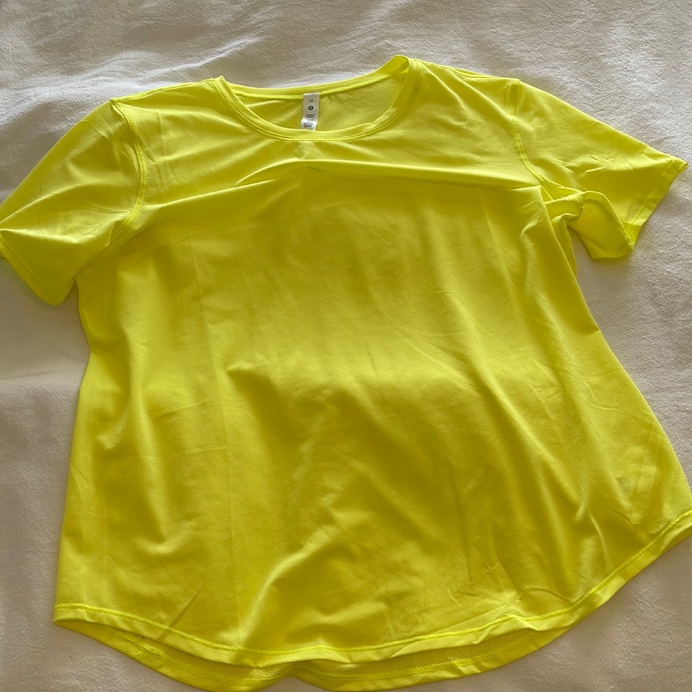 - Neon yellow size 10 lululemon shirt